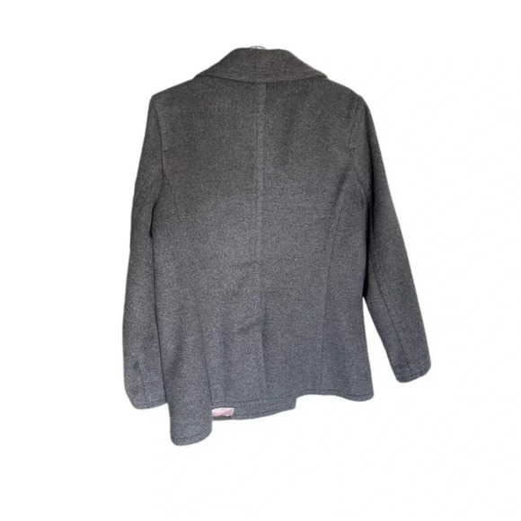GAP Gray Wool Blend Button Down Pea Coat Women’s Medium - Picture 4 of 16